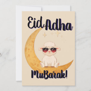 Eid Al Adha Mubarak Süße Schaf-Grußkarte Einladung