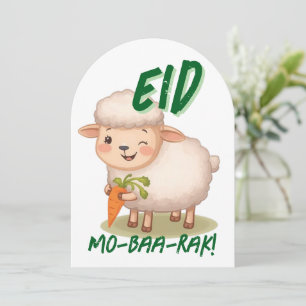 Eid Al Adha Mubarak Süße Schaf-Grußkarte Einladung