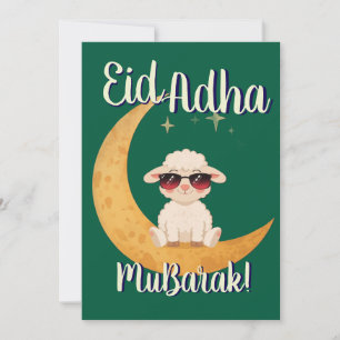 Eid Al Adha Mubarak Süße Schaf-Grußkarte Einladung