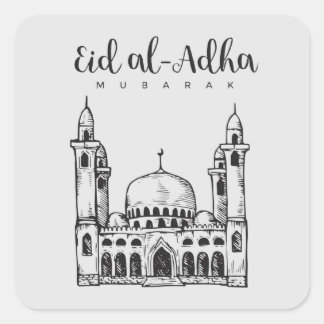 eid al adha quadratischer aufkleber