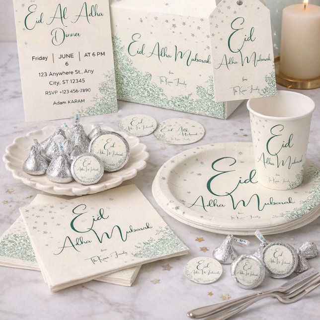 Eid Al Adha Salbei-Grün-Abendessen  Serviette (Von Creator hochgeladen)