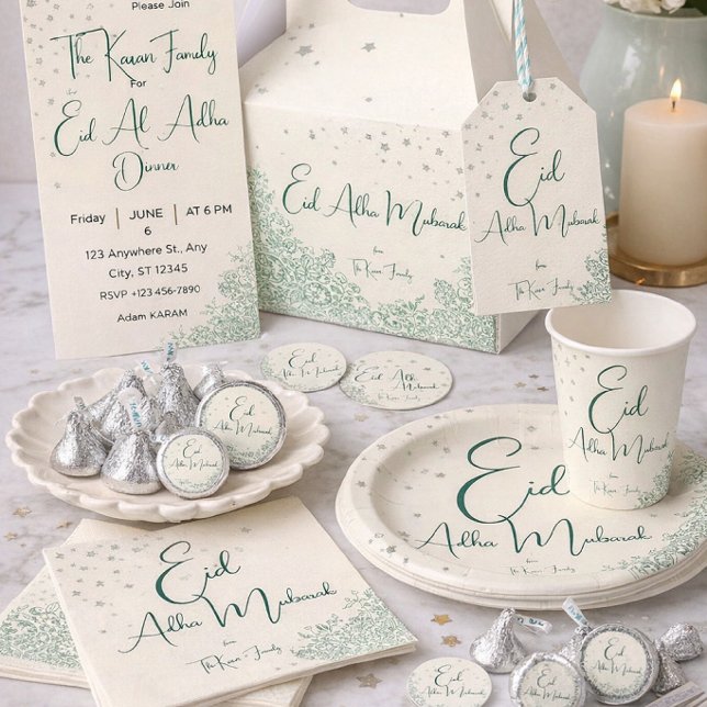 Eid Al Adha Salbei-Grünes Abendessen Einladung (Von Creator hochgeladen)