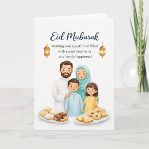 Eid al-Fitr Familienfeier-Grußkarte Karte