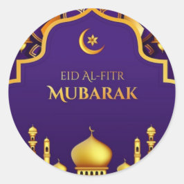 Eid Al-Fitr Grußaufkleber Runder Aufkleber