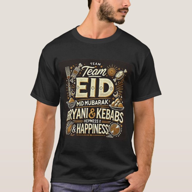 Eid Al Fitr Mubarak Biryani Hemd für Männer T-Shirt (Vorderseite)
