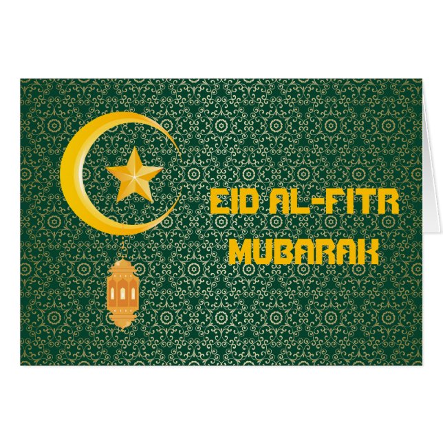 Eid al Fitr Mubarak Ramadan Kareem Moon Star (Vorderseite (Horizontal))