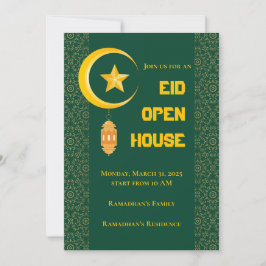 Eid al Fitr Mubarak Ramadan Kareem Moon Star Einladung