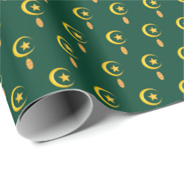 Eid al Fitr Mubarak Ramadan Kareem Moon Star Geschenkpapier