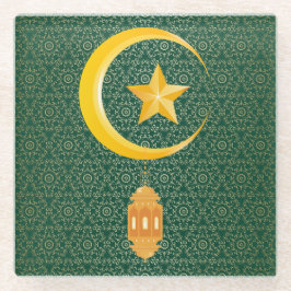Eid al Fitr Mubarak Ramadan Kareem Moon Star Glasuntersetzer