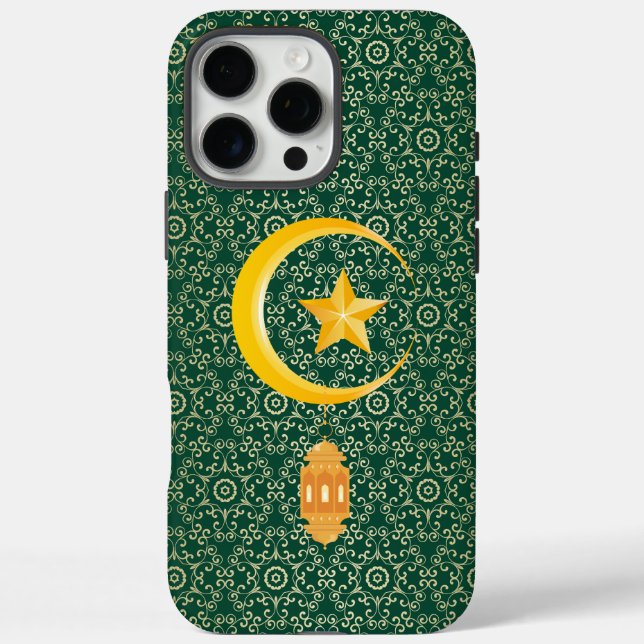 Eid al Fitr Mubarak Ramadan Kareem Moon Star iPhone 16 Pro Max Hülle (Rückseite)