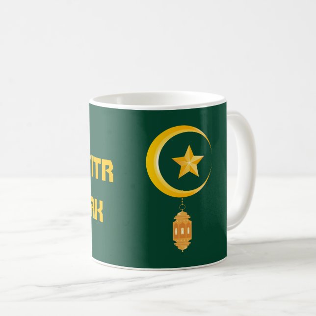Eid al Fitr Mubarak Ramadan Kareem Moon Star Kaffeetasse (VorderseiteRechts)