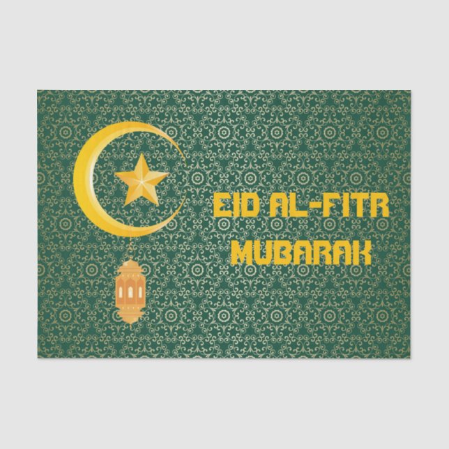 Eid al Fitr Mubarak Ramadan Kareem Moon Star Seidenpapier (Vorderseite)