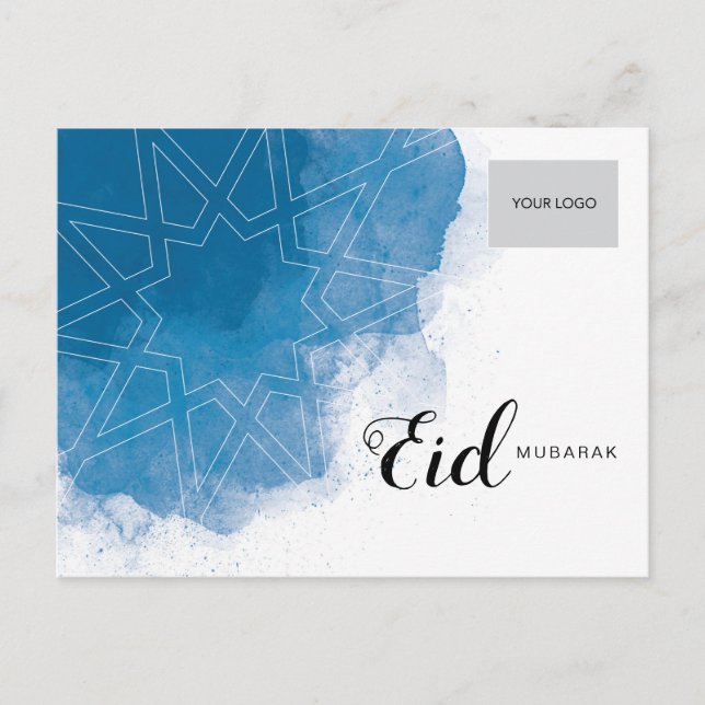 Eid Corporate Postcard - Blau Einladungspostkarte (Vorderseite)