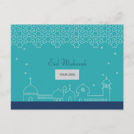 Eid Corporate Postcard - Blau Einladungspostkarte