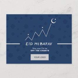 Eid Corporate Postcard - Blau Einladungspostkarte