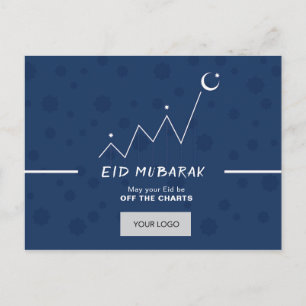 Eid Corporate Postcard - Blau Einladungspostkarte