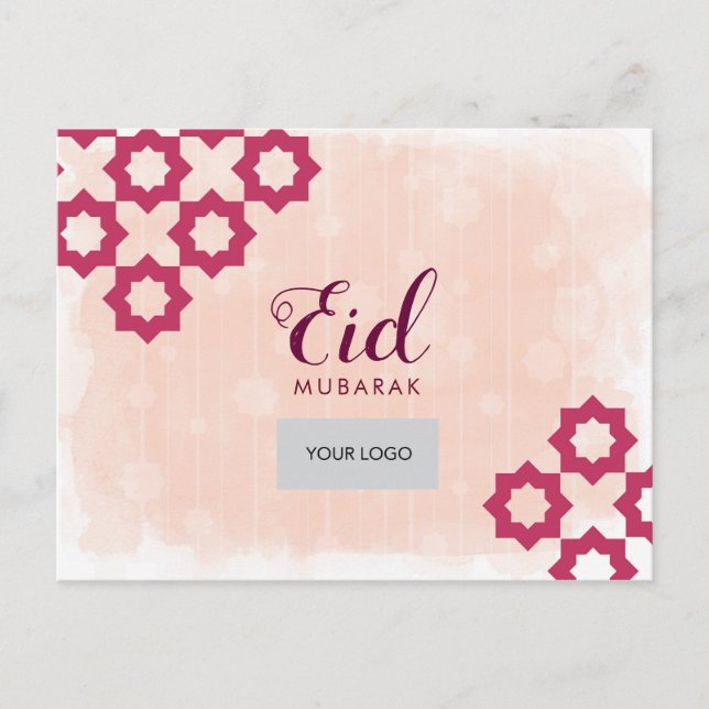 Eid Corporate Postcard - Rot Einladungspostkarte (Vorderseite)