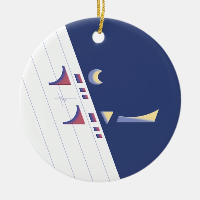 Eid Delight (Mitternacht) Keramik Ornament (Vorne)