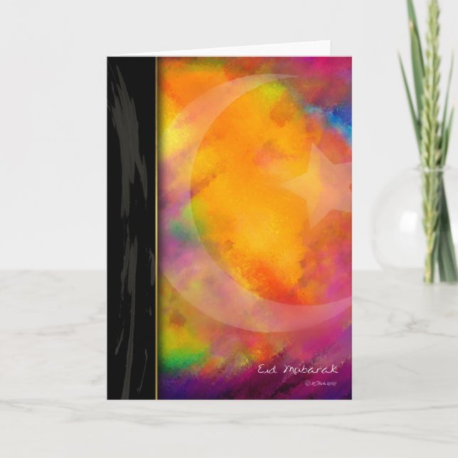Eid Farben Feiertagskarte (Vorderseite)