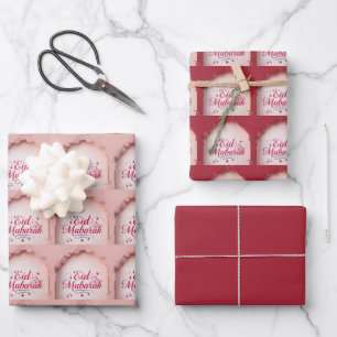 Eid-Geschenkverpackungspapier EID Mubarak Geschenk Geschenkpapier Set