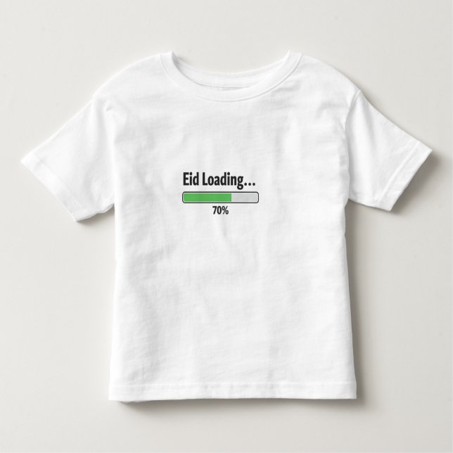 Eid Loading 70% Funny Toddler T-Shirt | Cute Ramad (Vorderseite)