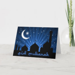 Eid Mosque Blue Night Karte