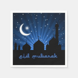 Eid Mosque Blue Night Serviette
