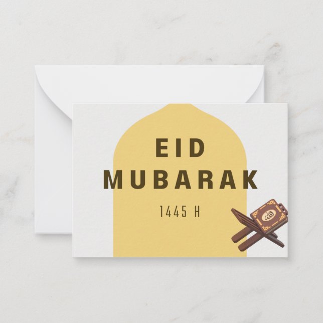 Eid Mubarak Al Quran Grußkarte Mitteilungskarte (Vorderseite)