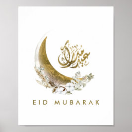 Eid Mubarak | Arabische Kalligrafie | Goldmond Poster