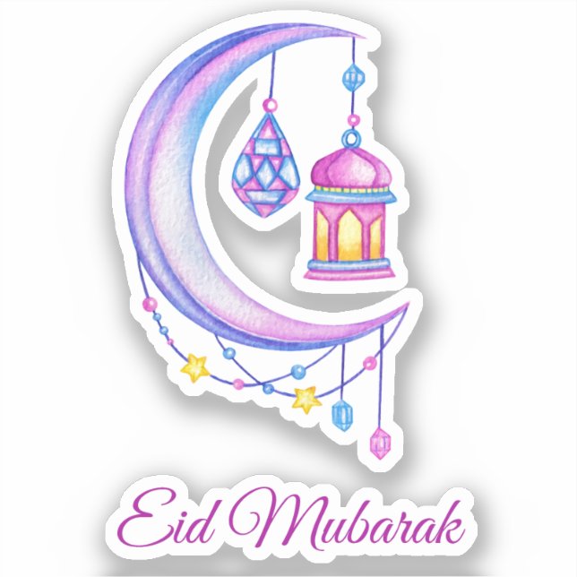 Eid Mubarak Aufkleber (Vorderseite)