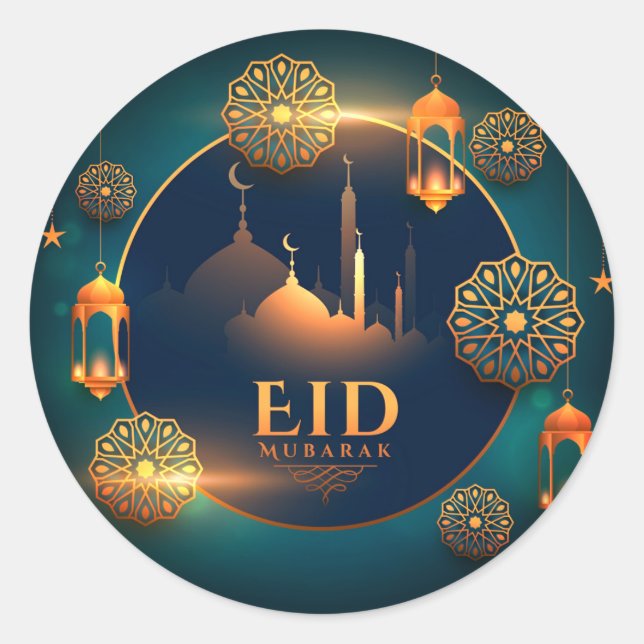 Eid Mubarak Aufkleber für Eid. (Vorderseite)