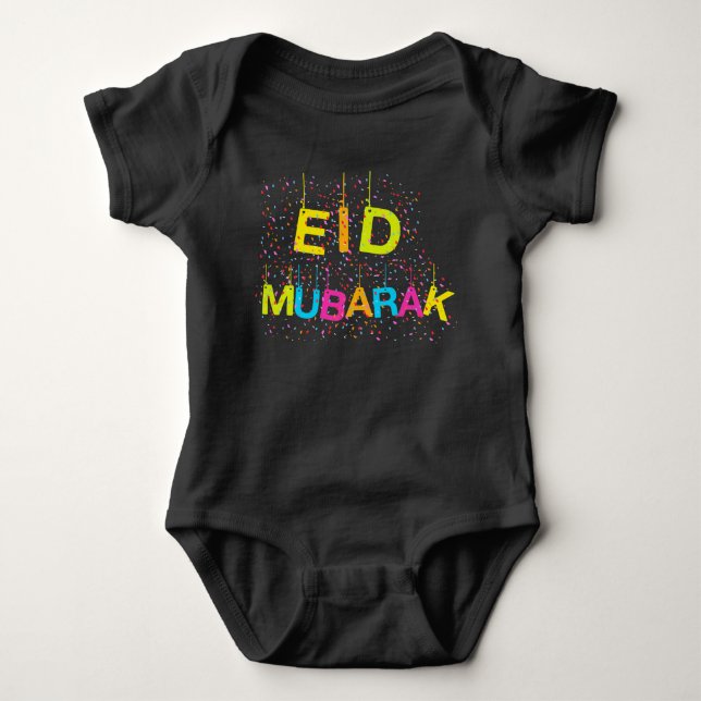 Eid Mubarak Baby Bekleidung Strampler (Vorderseite)