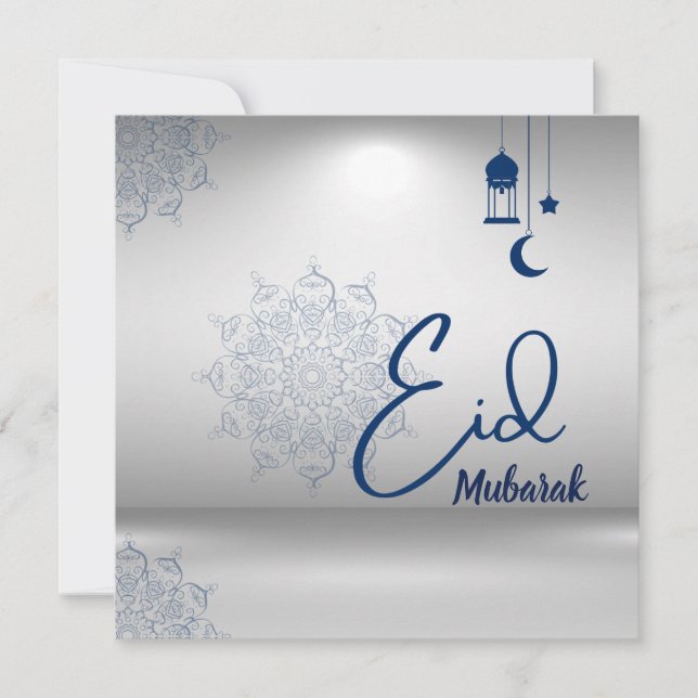 Eid Mubarak Begrüßung Feiertagskarte (Vorderseite)