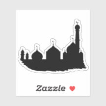 Eid Mubarak Black Mosque Silhouette