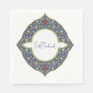 Eid Mubarak Blue Serviette