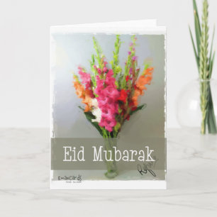 Eid Mubarak - Blumenstrauß Karte