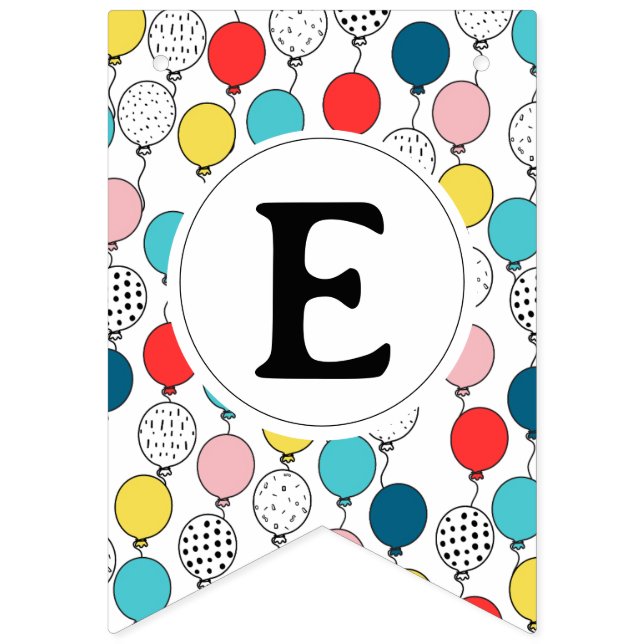 Eid Mubarak bunte Fahnen, bunte Ballons Wimpelkette (Dritte Fahne)