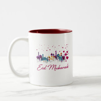Eid Mubarak bunte islamische einzigartige Zweifarbige Tasse