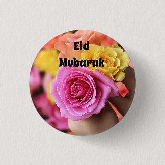 Eid Mubarak bunter Rosenknopf Button