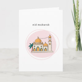 Eid Mubarak Card | Moderne Kunst der Moschee Karte