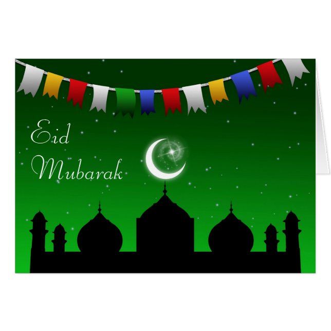 Eid Mubarak Colorful Gardens (Vorderseite (Horizontal))