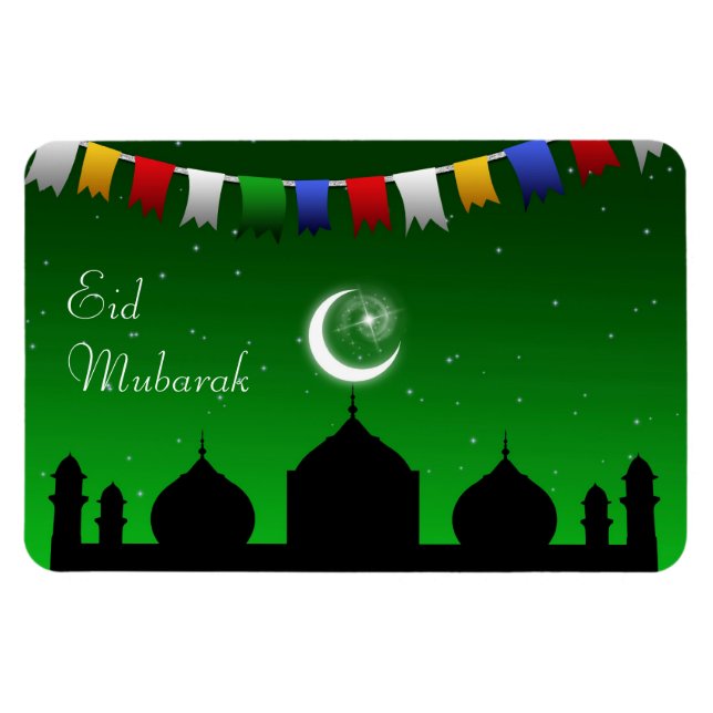 Eid Mubarak Colorful Gardens Magnet (Horizontal)