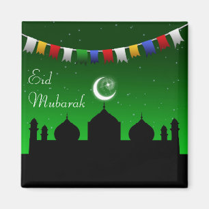 Eid Mubarak Colorful Gardens Magnet