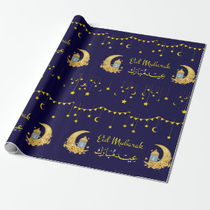Eid Mubarak Cresent Mond Islamisches Geschenkpapie Geschenkpapier