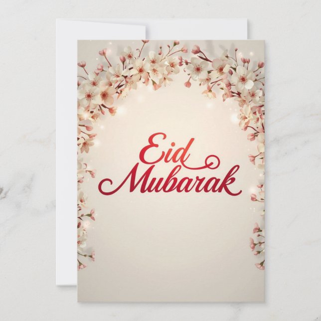 Eid mubarak Eid Fitr Grußkarte Einladung (Vorderseite)