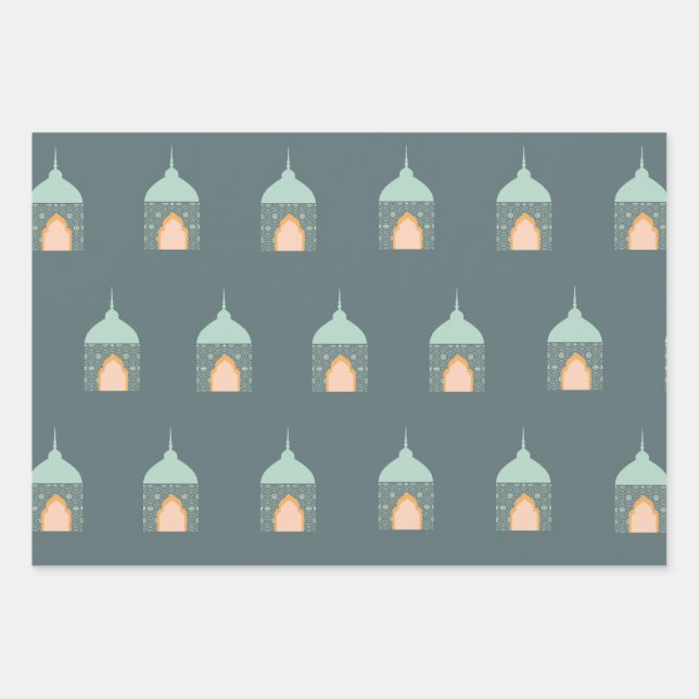 Eid Mubarak Eid Geschenkpapier Wrap Set 3 (Vorderseite)