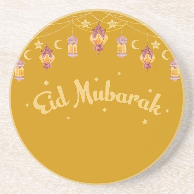 EID MUBARAK - EID T - Shirt Throw Kissen Getränkeuntersetzer (Vorne)