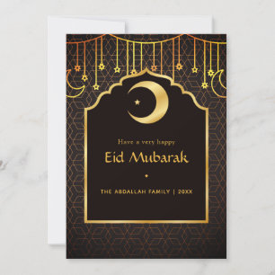 Eid Mubarak Familienfoto-Gruß Karte