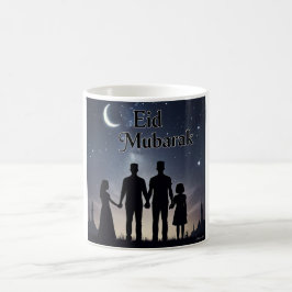 Eid Mubarak Family Silhouette Kaffeetasse