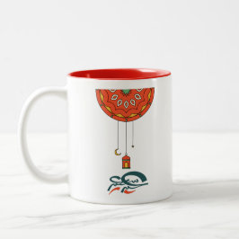Eid Mubarak farbvolles Design Zweifarbige Tasse